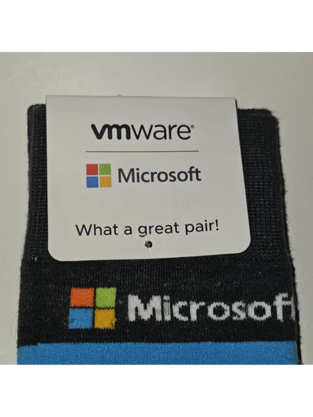 NEW Microsoft Striped Socks VM Ware Blue Orange Green Gray Unisex OSFM One Size